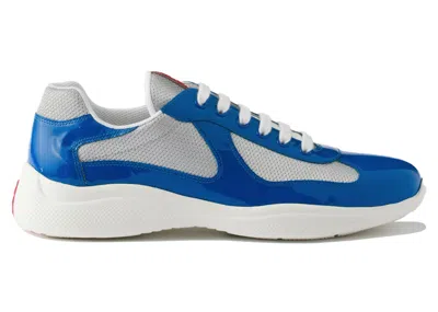 Pre-owned Prada Men's  America's Cup Sneakers In Blue/silver