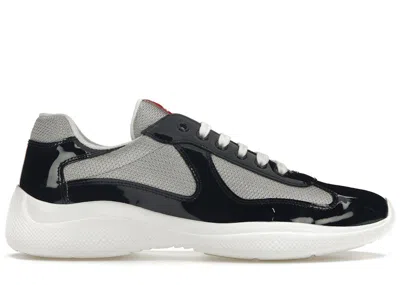 Pre-owned Prada Men's  America's Cup Sneakers In Royal Blue/silver/white In Multi