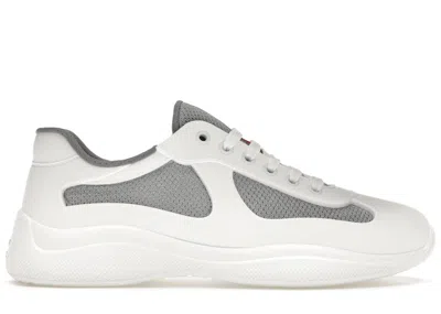 Pre-owned Prada Men's  America's Cup Sneakers In White/grey