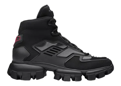 Pre-owned Prada Men's  Cloudbust Thunder High Top Sneakers In Black