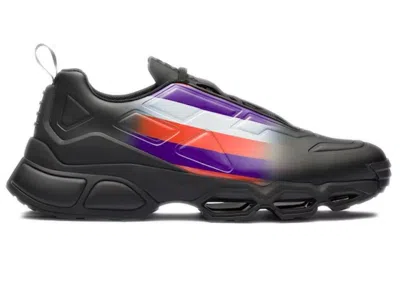 Pre-owned Prada Men's  Collision Cross Sneaker Sneakers In Black/violet In Multi
