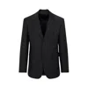 Prada Single-breasted Blazer In Mohair And Wool In Black