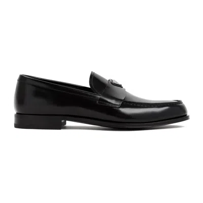 PRADA MEN'S PRADA LEATHER LOAFERS