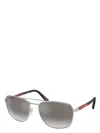 Prada Men's  Linea Rossa Ps 54zs 1bc02m Sunglasses In Silver