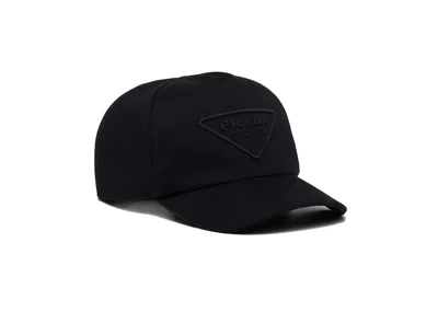 Pre-owned Prada Men's  Logo Cap In Black