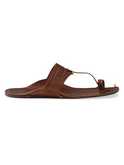 Prada Made In India X Inspired By Kolhapuri Chappal Leather Sandals In Burgundy