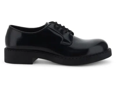 Pre-owned Prada Men's  Patent Leather Laceup Sneakers Sneakers In Black