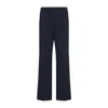 Prada Cotton Popeline Pants Button Detail In Blue