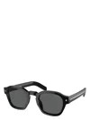 Prada Round Frame Sunglasses In Black