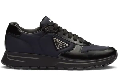 Pre-owned Prada Men's  Prax Renylon Sneaker Sneakers In Black/blue