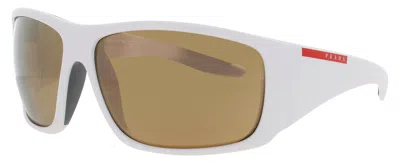 Prada Men's  Ps 04vs Plastic Sunglasses With Mirror Lenses In Transparent