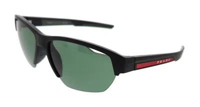 Pre-owned Prada Men's  Rectangular Sunglasses In Matte Black (0ps 03ys 18g06u)