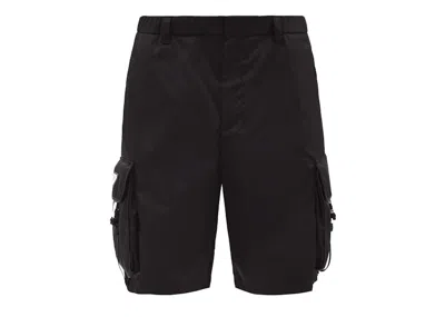 Pre-owned Prada Men's  Renylon Cargo Shorts In Black
