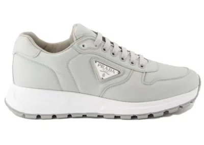 Pre-owned Prada Men's  Renylon Sneaker Sneakers In Grey/white