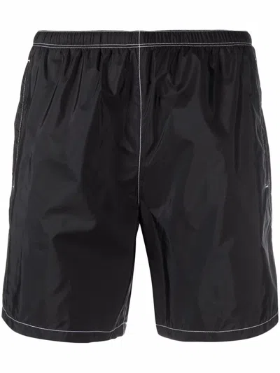 Pre-owned Prada Men's  Renylon Swim Shorts In Black