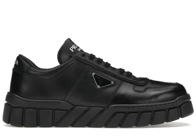 Pre-owned Prada Men's  Voluminous Sneakers Leatherin Black