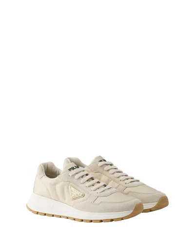 PRADA MEN'S PRAX 01 RE-NYLON AND SUEDE SNEAKERS