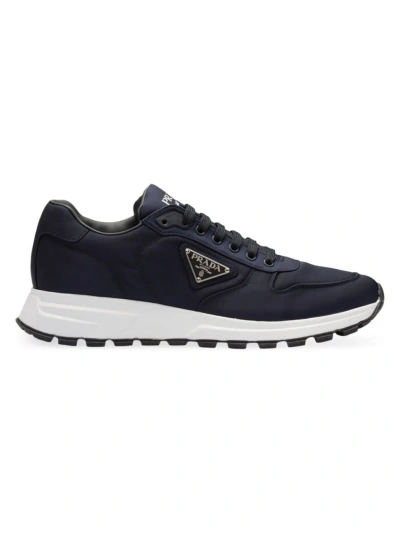 Prada Men's Prax 01 Re-nylon Sneakers In Blue