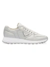 Prada Mens Grey Prax 01 Re-nylon Logo-plaque Recycled-nylon Low-top Sneakers
