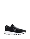Prada Prax 1 Sneakers In Re-nylon And Brushed Leather In Black
