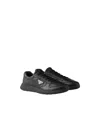 Prada Mens Black Prax 2.0 Re-nylon Shell And Leather Trainers Eur 41.5 / 7.5 Uk In Black