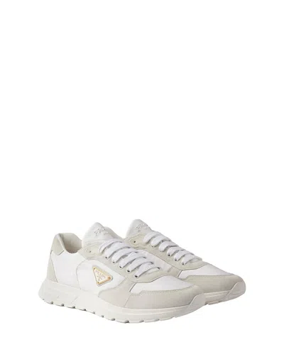 Prada Prax 2.0 Sneakers Mit Wildlederdetail In White