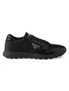 Prada Mens Black Prax 2.0 Re-nylon Shell And Leather Trainers Eur 41.5 / 7.5 Uk In Black