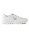 Prada Mens White Re-nylon Brand-plaque Leather And Nylon Low-top Trainers Eur 40 / 6 Uk In White