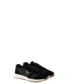 Prada Prax Suede And Re-nylon Sneakers In Black