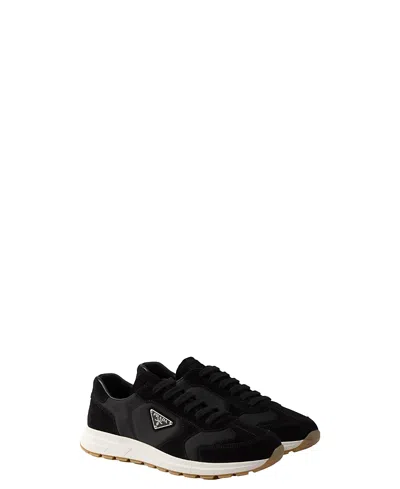 PRADA MEN'S PRAX SUEDE AND RE-NYLON SNEAKERS