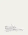 Prada Men's Prax Tonal Low-top Sneakers In Bianco