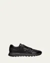 Prada Men's Prax Tonal Low-top Sneakers In Black