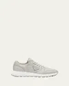 Prada Mens Grey Prax 01 Re-nylon Logo-plaque Recycled-nylon Low-top Sneakers