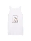 Prada Printed Cotton Tank Top In Multi