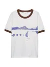 Prada Printed Cotton T-shirt In White