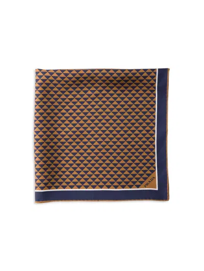 Prada Men's Printed Silk Twill Scarf In Multi