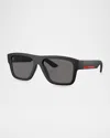 Prada Linea Rossa Man Sunglass Ps 04zs In Black Rubber