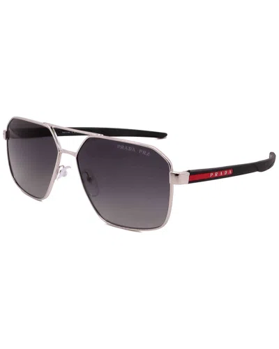 Prada Linea Rossa Man Sunglass Ps A50s In Grey Gradient
