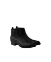 Prada Men's Python Leather Chelsea Boots In Black