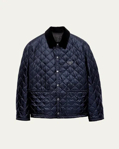 PRADA MEN'S QUILTED RE-NYLON JACKET