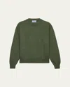 Prada Re-cashmere Pullover Mit Triangel-logo In Green