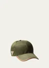 Prada Re-nylon And Leather Baseball Cap In F03uq Militarecar