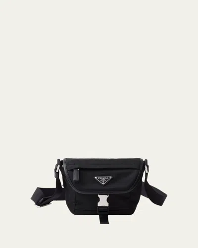 PRADA MEN'S RE-NYLON AND SAFFIANO LEATHER SHOULDER BAG