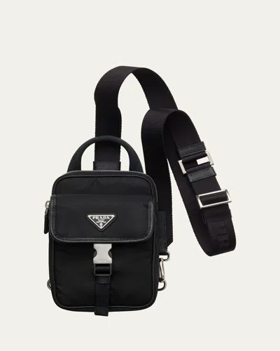PRADA MEN'S RE-NYLON AND SAFFIANO LEATHER TECHNOLOGY BAG