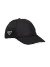 Prada Men's Re-nylon Baseball Cap In Black
