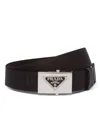 Prada Triangle Logo Buckle Belt In Multicolor