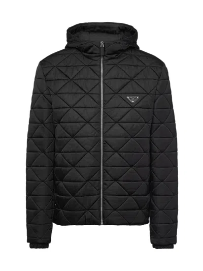 Prada Men's Re-nylon Blouson Jacket In Black