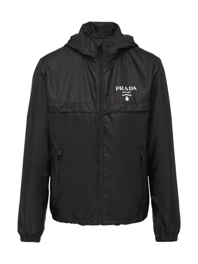 Prada Men's Re-nylon Blouson Jacket In Black