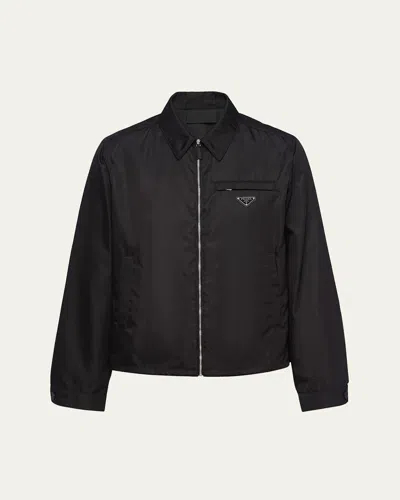 PRADA MEN'S RE-NYLON BLOUSON LOGO JACKET