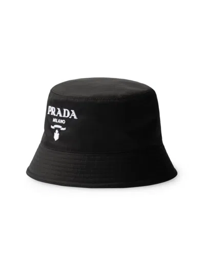 Prada Men's Re-nylon Bucket Hat In Black